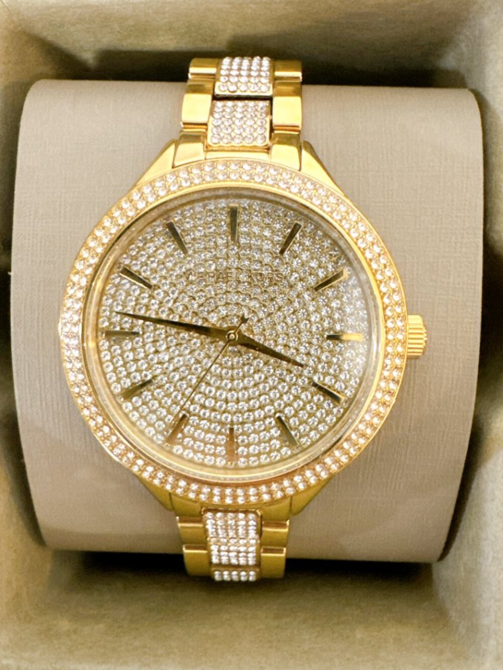 Michael Kors MK3632 Pavé Gold-Tone Watch - Picture 3 of 6